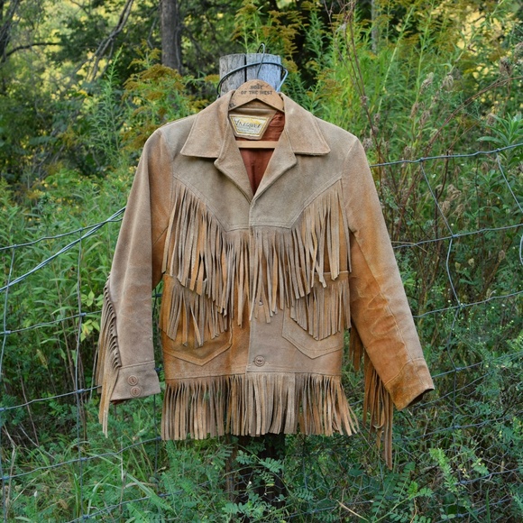 Veste Western Vintage En Daim Frangé - Style Cowboy Rodeo Boho - Taille M, Multicouleur - Neuf Avec étiquettes